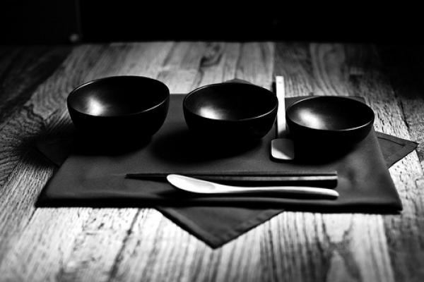Zen eating stock photo