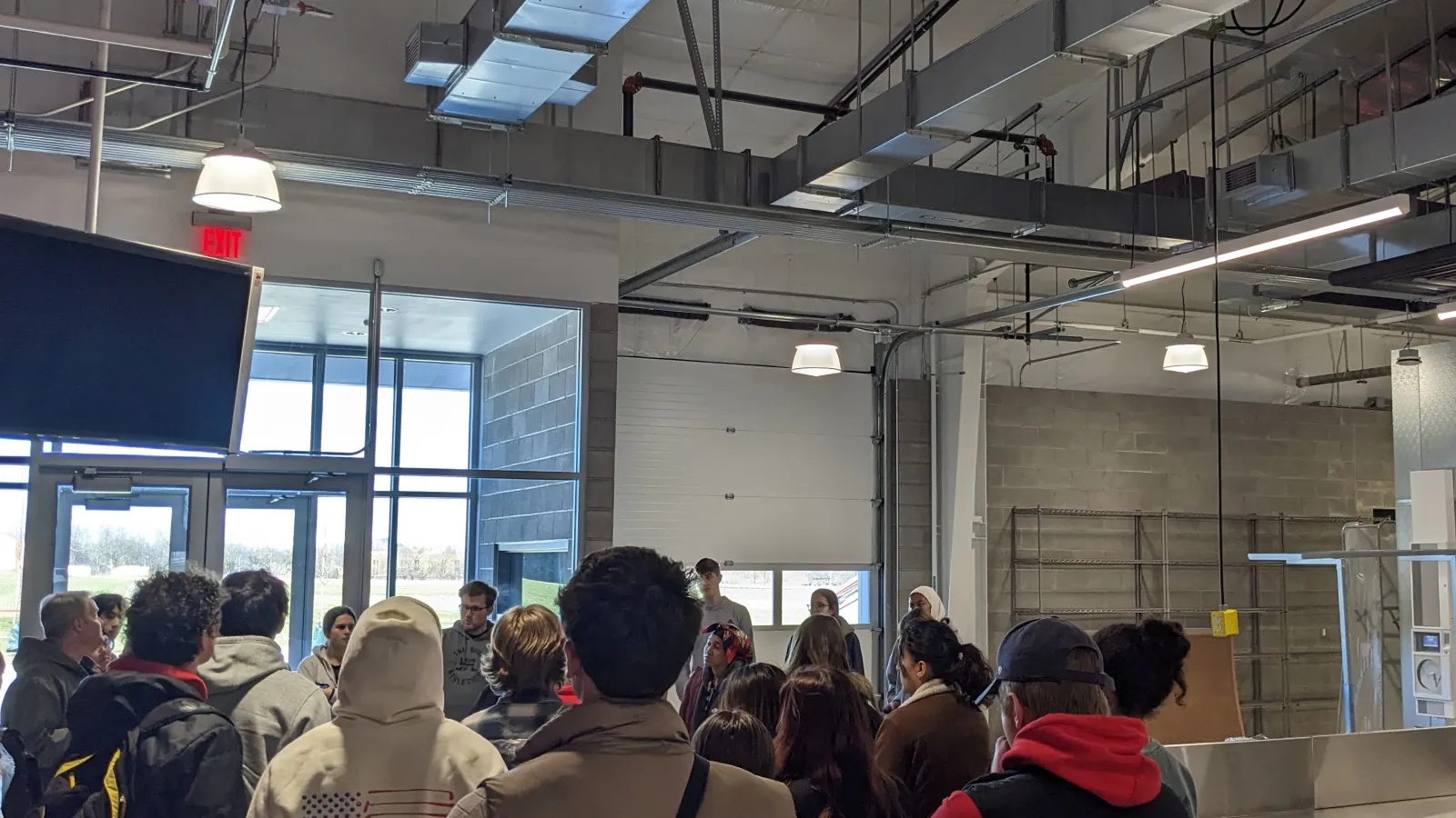 The students are introduced to the plant propagation area
