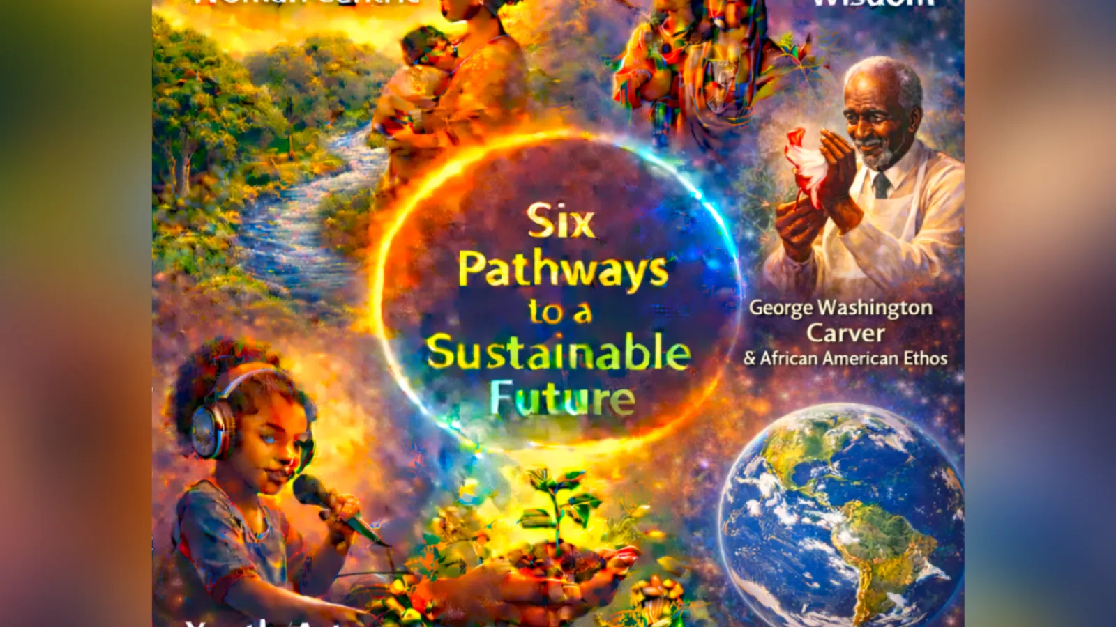 This image illustrates the Six Pathways to a Sustainable Future as developed by Jim Embry