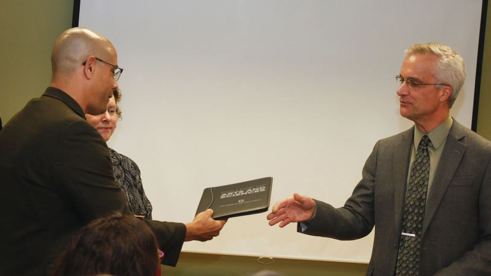 Maurice Stevens receiving award