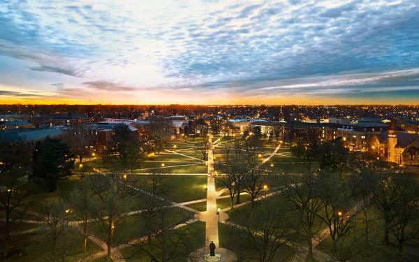 Ohio State Oval at dawn Ohio State Oval at dawn