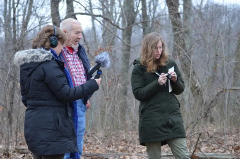 Sarah Dove and Ryann Patrus interview 84 year old Jack Stockham on a driving tour of Shawnee State Forest.