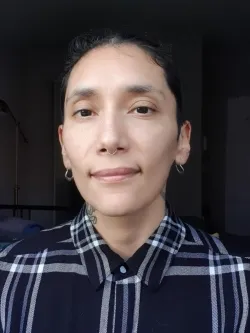 fabian with large plaid shirt