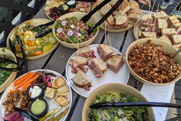 Food on a table