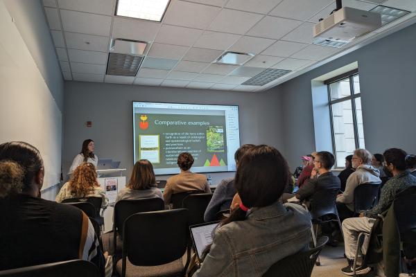 Student presenting research at Colloquium