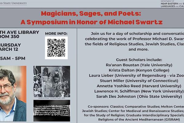 Event flyer and information for Michael Swartz Symposium